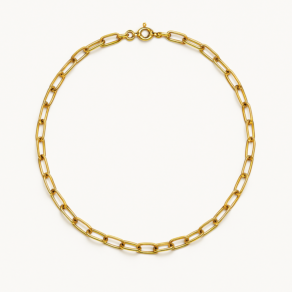 Delicate Paperclip Gold Necklace